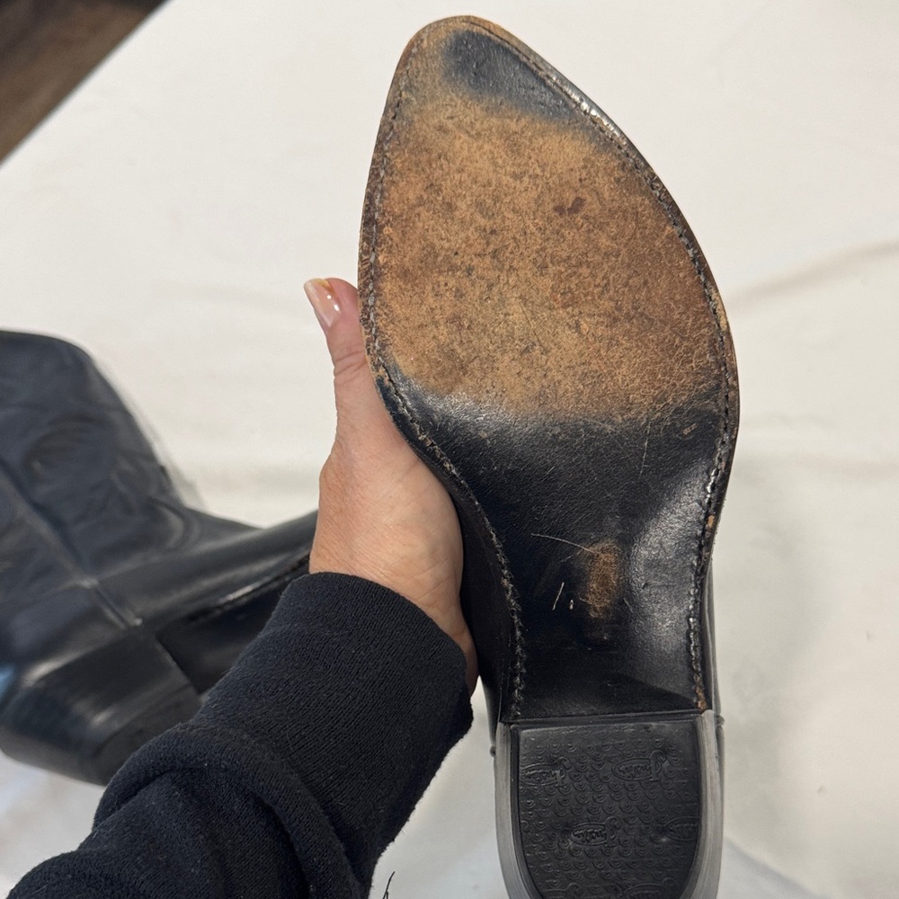 8.5 Justin Boots Black Women's cowboy Boots - Picture 6 of 10